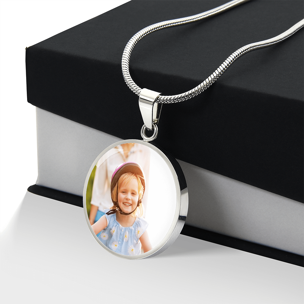 Personalized Circle Necklace with Engraving